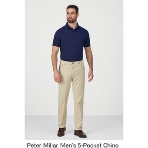 Peter Millar Men's Chino Pants – Size 44 Long – Stone – NWT